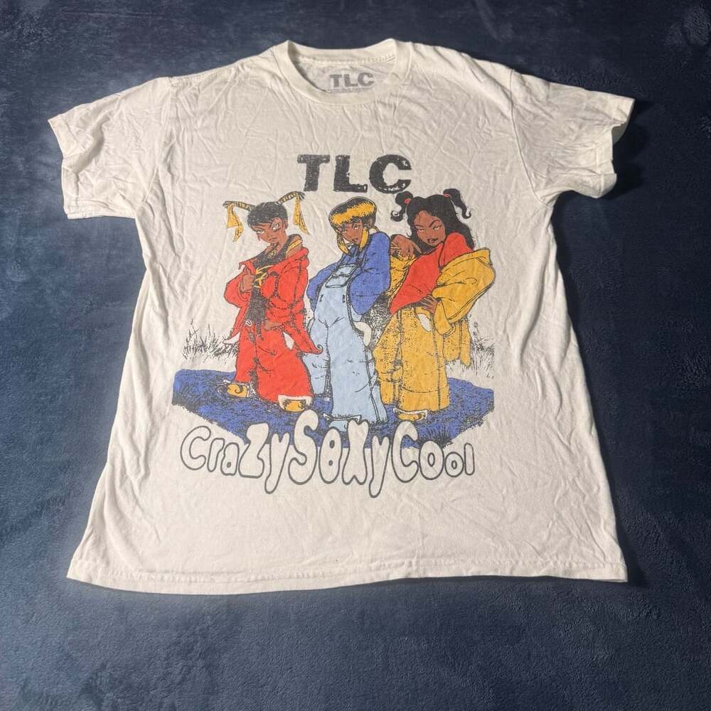 TLC Crazy Sexy Cool Cartoon Graphic T-Shirt White Size S/M